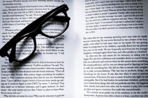 Eyeglasses on Top of Bookpage